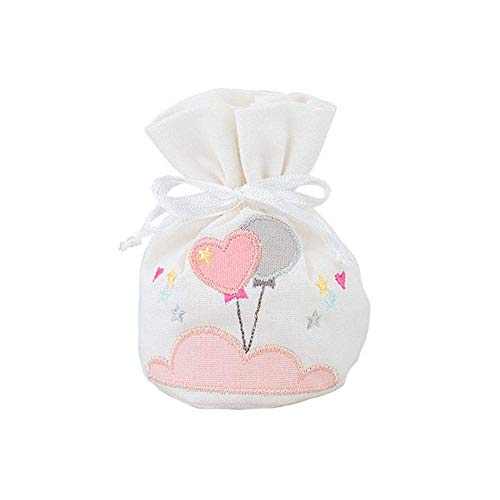 Publilancio Srl Bolsa Bolsas para Peladillas 11.5x7 cm con Globos Rosa Detalle