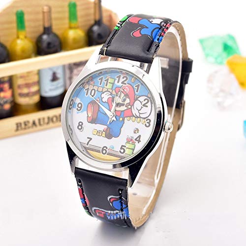 QIANMA Reloj Super Mario Super Mario Bros Juguetes de Dibujos Animados Mario Odyssey muñeca niños Reloj niños niñas niños Estudiantes Relojes de Pulsera de Cuarzo Figuras