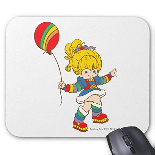 Rainbow Brite - Alfombrilla para ratón (18 x 22 cm), diseño de globo