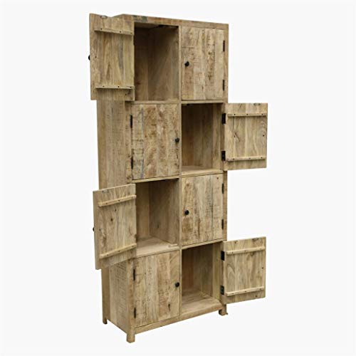 Raw Materials Armario vintage hecho a mano – 8 compartimentos – de auténtica madera de mango