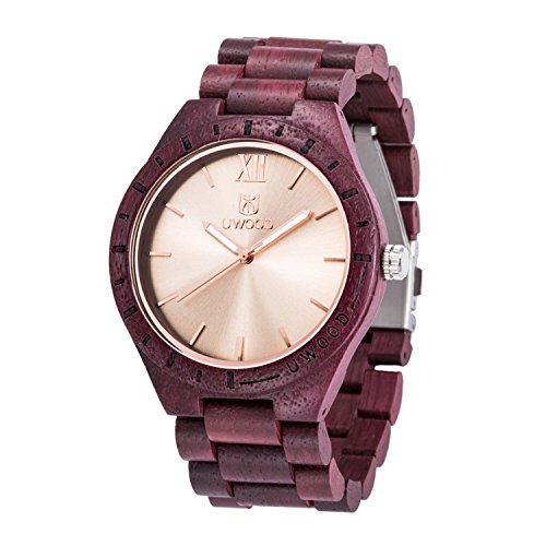 Real de Madera Rosa Madera Reloj Reloj de Pulsera Mano Craft existencias