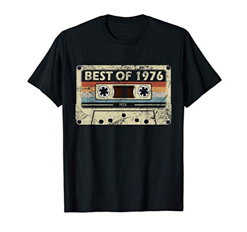regalo de cumpleaños 45 años cassette de música best of 1976 Camiseta