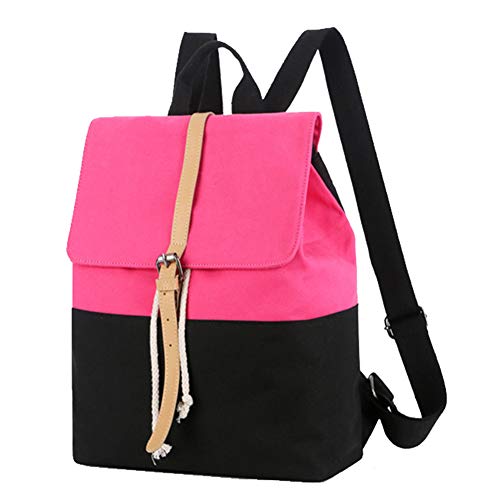 REGEN Bolso De Mano De Lona a La Moda Para Mujer, Mochila Para Mujer, Bolso De Mensajero Para Compras, Bolso Hobo Con Asa Superior, Bolso De Playa Informal, Mochila Para Niña/Pink