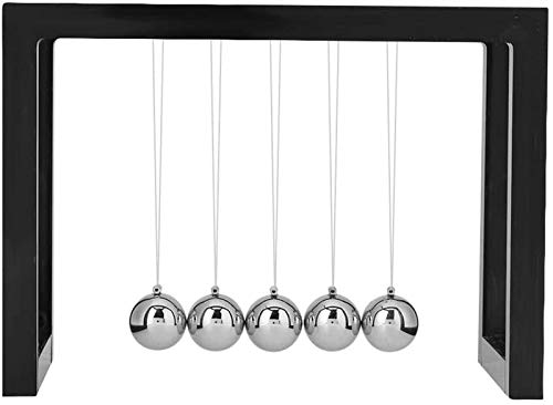 RENFEIYUAN Yinuoday Pendulum Ball, Cradle Balance Balls Metal Física Ciencia Péndulo Bola Inicio Oficina Decoración Ornamento Educativo Educativo Juguete Bolas de Newton (Color : Black)