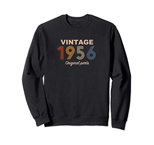 Retro 65 Años Nacido en 1956 Original Parts 65 Cumpleaños Sudadera