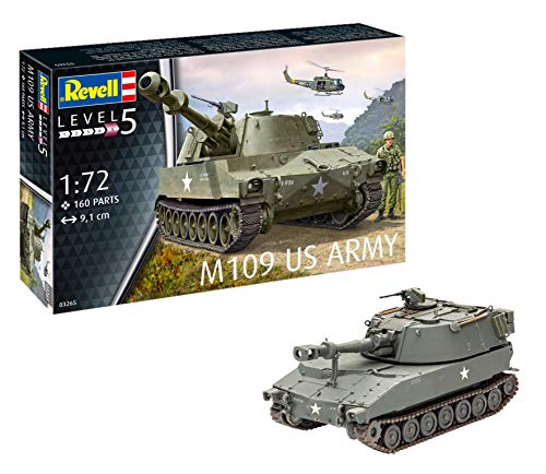 Revell-M109 US Army Maqueta Tanque de Guerra, 14+ Años, Multicolor (03265)