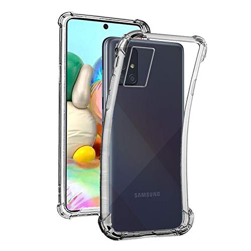 REY - Funda Anti-Shock Gel Transparente para Samsung Galaxy A51, Ultra Fina 0,33mm, Esquinas Reforzadas, Silicona TPU de Alta Resistencia y Flexibilidad