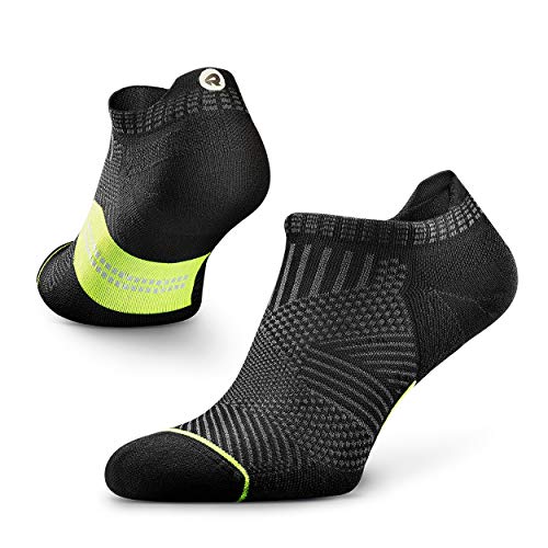 ROCKAY Accelerate - Calcetines Deportivos con Talón de Compresión para Hombres y Mujeres, Running, Anti-ampollas y con Soporte de Arco (1 par)