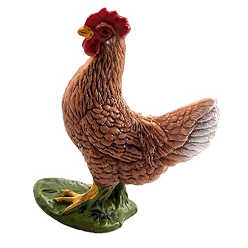 rongweiwang Realista Juguete Biológica Pollo Lindo Pato Ganso plástico Modelo Realista de Aves de Corral Modelo niños Hijos de plástico PVC de la decoración del hogar Regalo