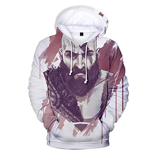 Rsqsjgkert Unisex God of War Sudaderas Sencillo y cómodo Sudadera con Capucha Suéter de Moda Deportes Ocio Sudaderas con Capucha God of War Sweatshirts (Color : A04, Size : L)