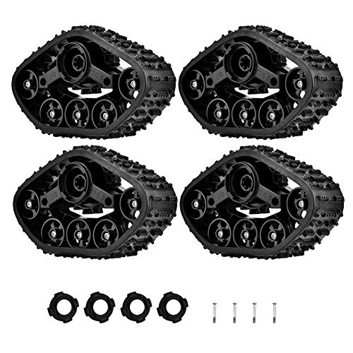 Rueda de Pista de Camión RC, 4pcs Track Wheel Tire Crawler Piezas de Accesorios de Neumáticos para WPL 1/16 RC Camion Militar