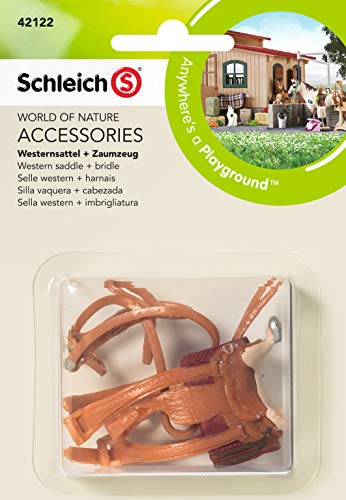 Schleich - Silla Vaquera y cabezada, Set de Accesorios (42122)