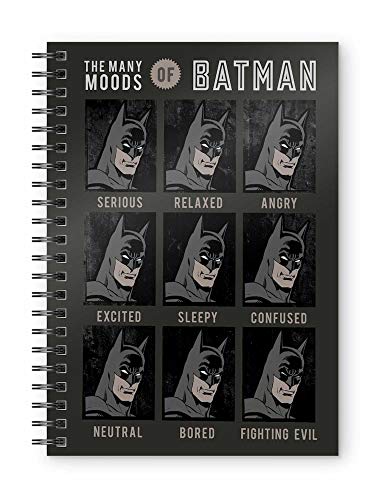 SD toys LIBRETA Espiral Batman Caras Universo DC Cuaderno A5 Comics, Adultos Unisex, Multicolor, 15x21