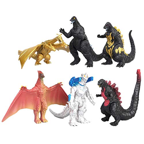 SDQDZZ Anime Skulptur Anime Modelo Figura Godzilla 6 Reyes de Monstruos mecánico de Tres Cabezas dragón Maravilla Estrella Dinosaurio .OPP Bolsa. Alto 5-8