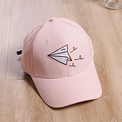 sdssup Sombrero Femenino Primavera y Verano 2 Nuevo avión de Papel Gorra de béisbol Bordada versión Coreana Masculina de la Gorra Salvaje Ocasional Marea Sombrero 粉 红色 - 纸飞机 刺绣 可 调节