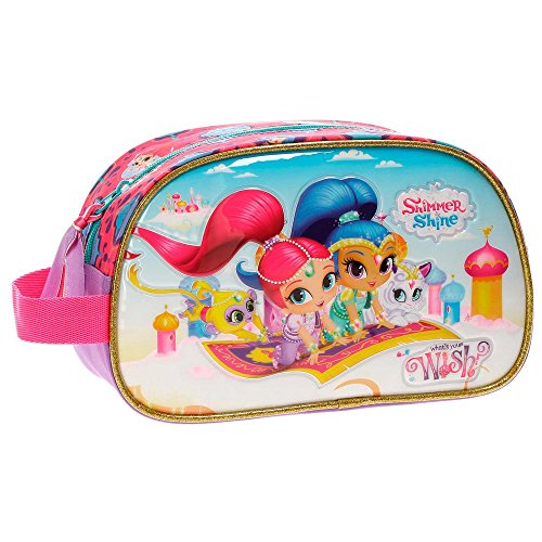 Shimmer and Shine Wish Neceser Adaptable Multicolor 24x14x10 cms Microfibra con frontal en PVC