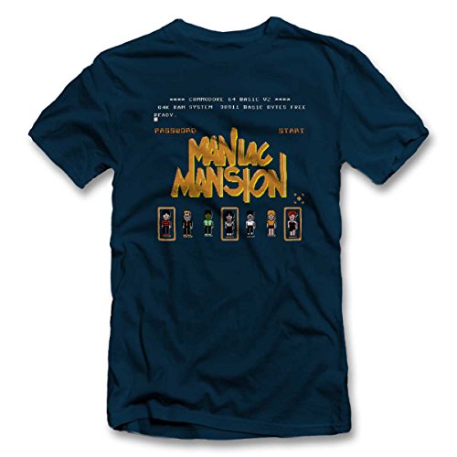 shirtground Maniac Mansion T-Shirt Dunkelblau-Navy XL