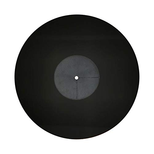 SHIZHI 12 '' Slip de acrílico para fonógrafo Turntable Vinyl 3mm Anti-Static LP Mat Mejore la Calidad del Sonido (Color : Black)