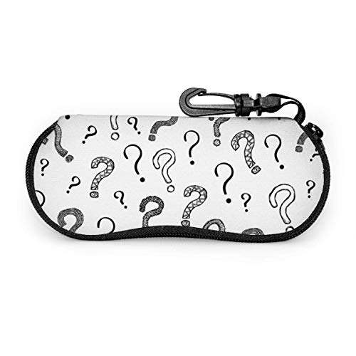 Signo de interrogación Fondo Funda de gafas Carcasa blanda, Funda protectora de neopreno ultraligero para gafas y gafas de sol