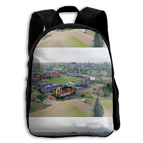 SimCity Building Mcdonald;s School Backpack Children Bookbag for Kids