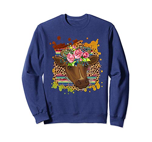 Situen Cow FL.o.ral B.o.ho -Funny Cow Lovers He.i.Fer G.i.fts Sweatshirt - Front Print Sweatshirt For Men and Women