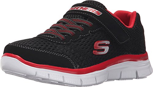 Skechers Flex Advantage Master Blast, Zapatillas Bajas para niño, Negro (Noir BKRD Noir Rouge), 32 EU