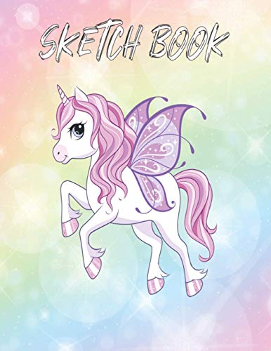 SKETCHBOOK: Cute Unicorn Cover, Blank Sketch Pad, for Drawing, Painting Doodling, Sketching | Large 8.5" x 11" Sketchbook 120 Pages