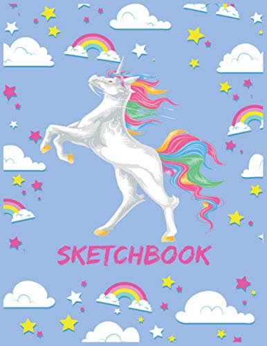 SKETCHBOOK: Cute Unicorn Cover, Blank Sketch Pad, for Drawing, Painting Doodling, Sketching | Large 8.5" x 11" Sketchbook 120 Pages