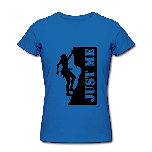 SKQIT Camiseta Divertida para Mujer Camiseta Juniors Tops gráficos Solo yo escalando Camisetas con Cuello Redondo Camisetas