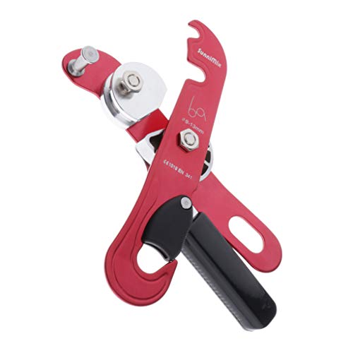 SM SunniMix Descensor de Frenado Automático para Cuerda de Escalada en Roca de 9-13mm Rappelling Red