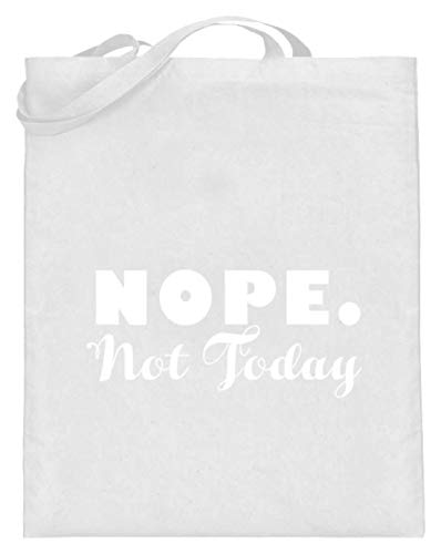 SPIRITSHIRTSHOP Nope. No es un juguete. - NUEVO! ¡No hoy en día! - Perturbaciones, ruego, pesado, difícil, montaje, vida cotidiana – Bolsa de yute (con asas largas), color Blanco, talla 38cm-42cm