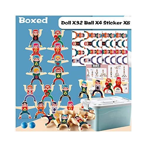 Stackrobats Stack Tumble Repeat Figuras Juegos de Bloques de construcción, Juguetes acrobáticos de Hércules, Juegos de Equilibrio de apilamiento Juguetes para niños Regalo Educativo