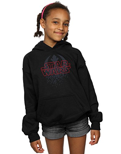 Star Wars niñas The Last Jedi Shattered Emblem Capucha 9-11 Years Negro