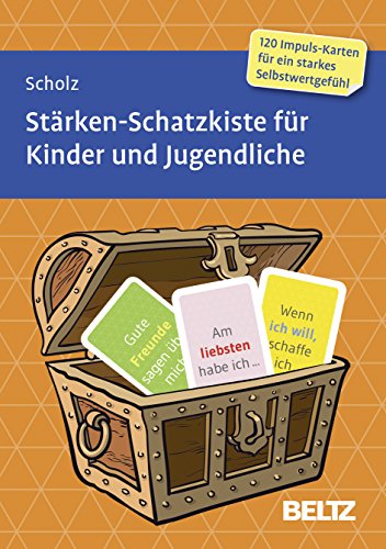 Stärken-Schatzkiste für Kinder und Jugendliche: 120 Karten mit 12-seitigem Booklet in stabiler Box, Kartenformat 5,9 x 9,2 cm