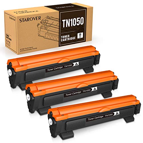 STAROVER Cartucho de Tóner Compatible Repuesto para TN1050 TN-1050 para Brother HL-1110 DCP-1510 HL-1210W DCP-1610W HL-1112 MFC-1810 HL-1212W MFC-1910W DCP-1612W DCP-1512 (3 Negro)