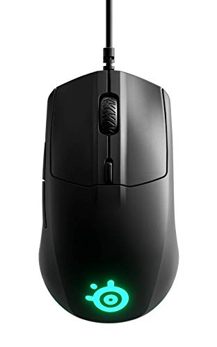 Steelseries Rival 3, Ratón para Juegos, Sensor Óptico Truemove Core de 8.500 Cpi, 6 Botones Programables, Botones con Disparador Dividido, Cableado, Negro