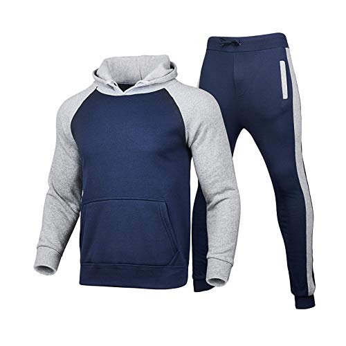 STRIR Chándal de Hombre 2 Piezas,Con Ropa de Deporte Top Sudadera,Moda Slim Fit Otoño y Invierno Chándal Completo,Para Correr Entrenamiento,Deportivo Informal