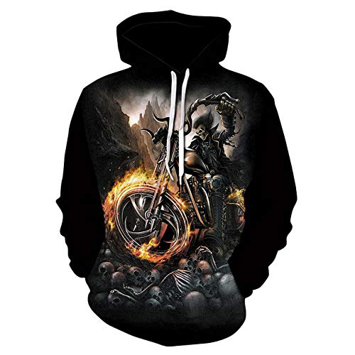 Sudadera con Capucha Sudadera 3D Niño Y Niñas Caballero Malvado Locomotora Patrón De Calavera Impresión Digital Jersey De Gran Tamaño Béisbol Hombres Y Mujeres-5XL