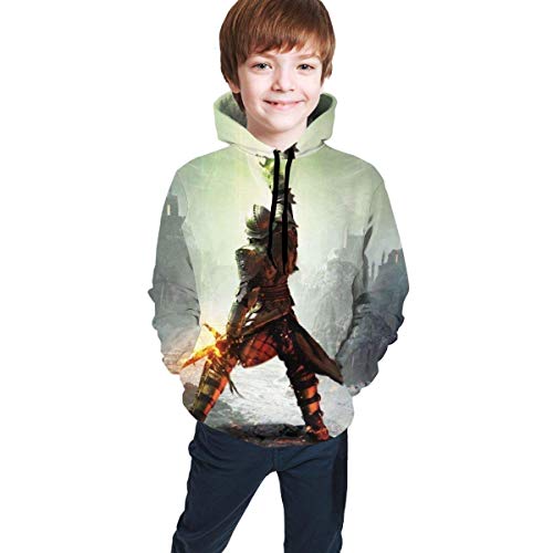 Sudadera con Capucha Unisex de Navidad para Adolescentes, suéter cálido de Manga Larga Dragon Age Inquisition M