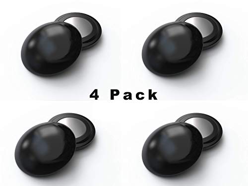 Sunshine smile Fijación Magnética Dorsal (4 Pack), Imanes Porta Dorsales para La Fijación del Número de Carrera, Accesorios de Maratón (Negro)