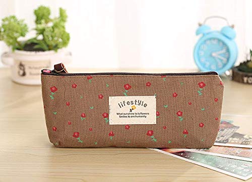 SUNXIN Estuche de lápices floral 1pc estilo pastoral sola cremallera