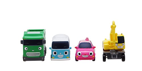 Tayo The Little Bus Tayo Friends Special 4Pcs Mini Car Set II : Juguete coreana Hecho TV Animación (Max + Poco + Heart + BongBong)