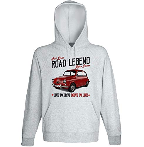 Teesandengines Fiat 600 Vintage Sudadera con Capucha Size Medium