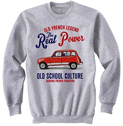 TEESANDENGINES - Sudadera para hombre Renault 4 GTL, color gris Gris gris S