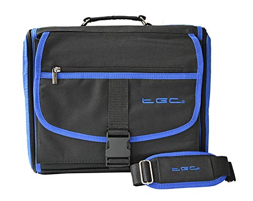 TGC The - Bolsa de transporte para consola Xbox One S (negro con adornos azules de ensueño)