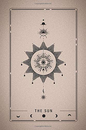 THE SUN: The Sun tarot notebook, Journal,  Black Tarot Card Notebook Gift For Men Women Teens