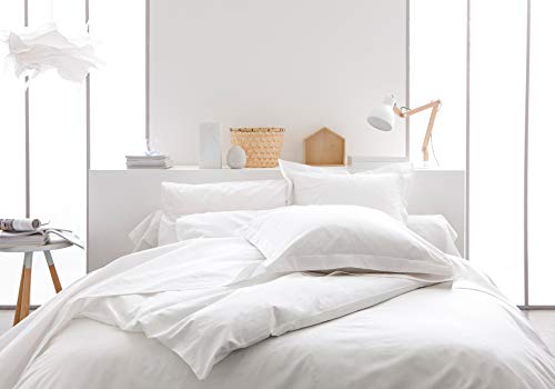 TODAY Sábana Bajera-90x190 cm Color Blanco, 100% algodón, 190x90x0.1 cm