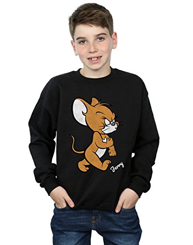 Tom and Jerry Niños Angry Mouse Camisa De Entrenamiento Negro 12-13 Years