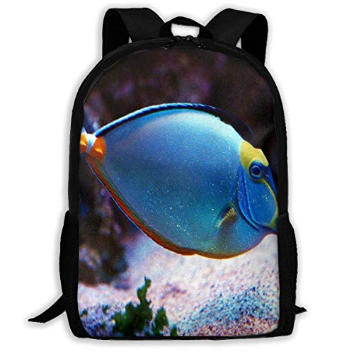 TTmom Zaini/Zaino Casual,Borse a Zainetto, Backpack Fish Backgrounds Zipper School Bookbag Daypack Travel Rucksack Gym Bag For Man Women