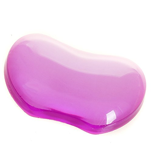 TUKA Reposamuñecas ergonómico Extra grande del Gel Cristales, transparente Gel resto de muñeca, suave flexible Reposamuñecas multiusos, Almohadilla de muñeca Gel, púrpura, TKC5111 purple